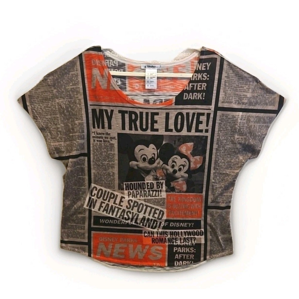 Disney Parks XXL MY TRUE LOVE Resort Top Mickey Minnie Mouse Donald Shirt #647
